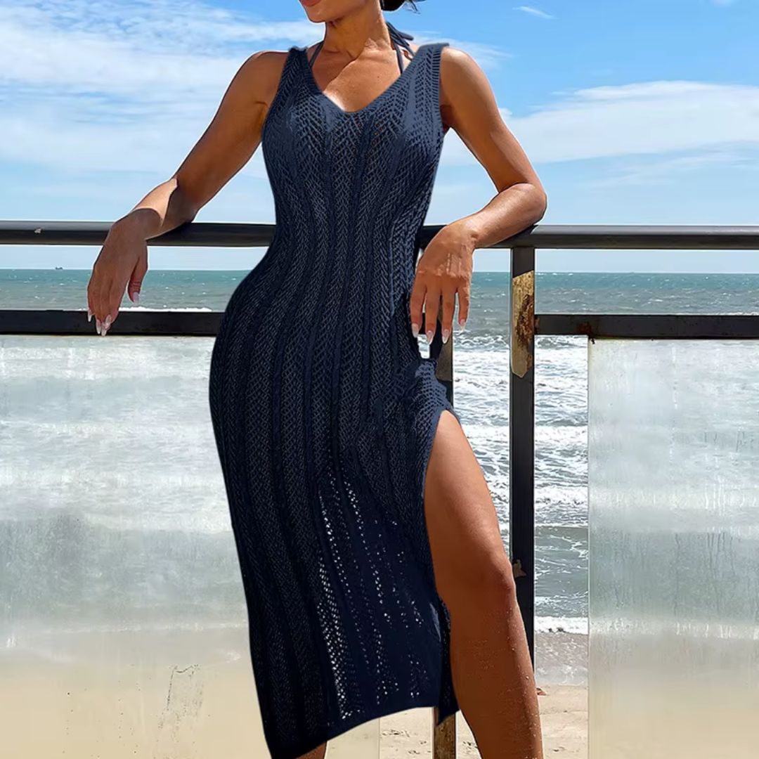 Vestido Playero de Punto – Elegancia Bohemia para el Verano